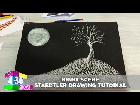 480x360 Night Scene - Night Scenery Drawing