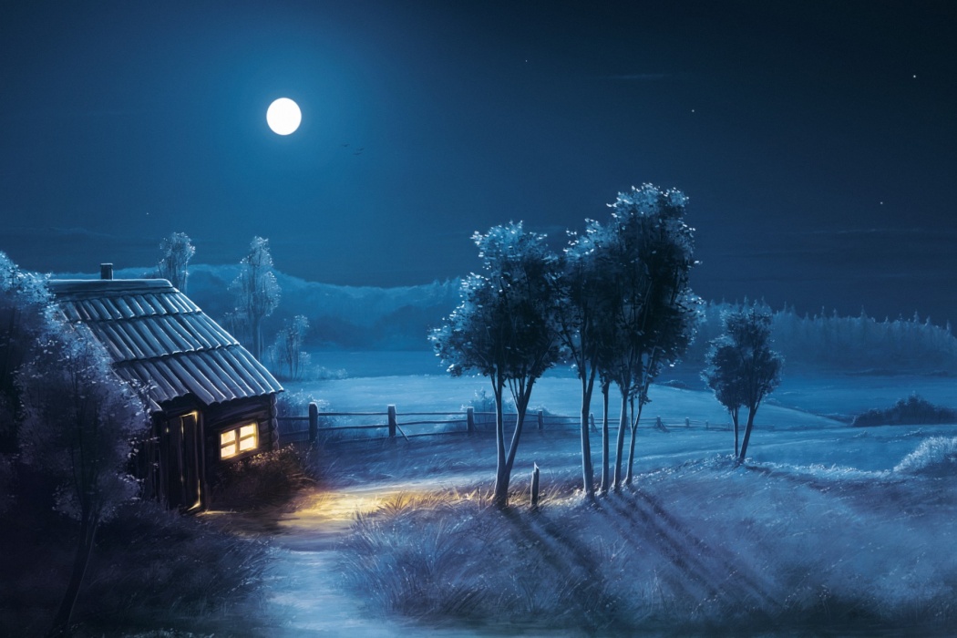 night scenery drawing