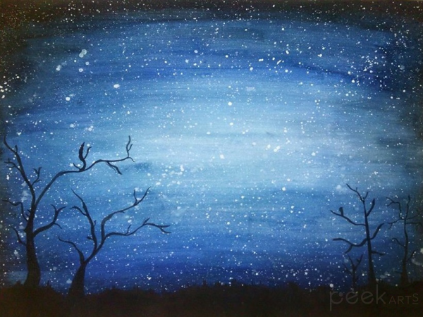 Night Sky Drawing at PaintingValley.com | Explore collection of Night