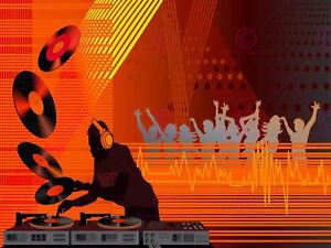 300x225 Painting Drawing Design Nightclub Dj Dance Music Art Print Poster - Nightclub Drawing