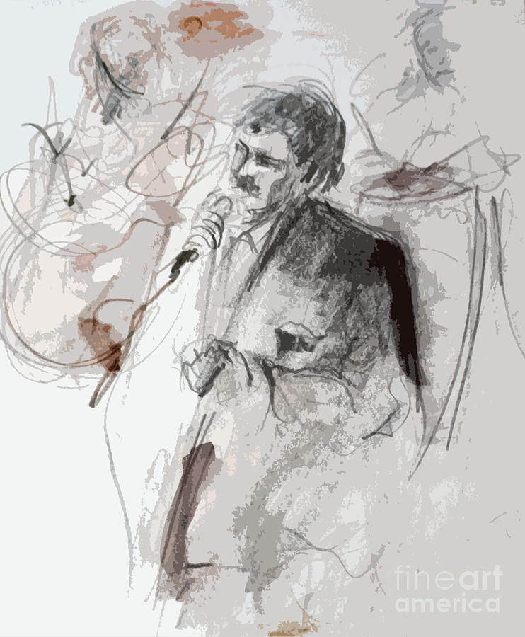 742x900 the nightclub singer drawing - Nightclub Drawing
