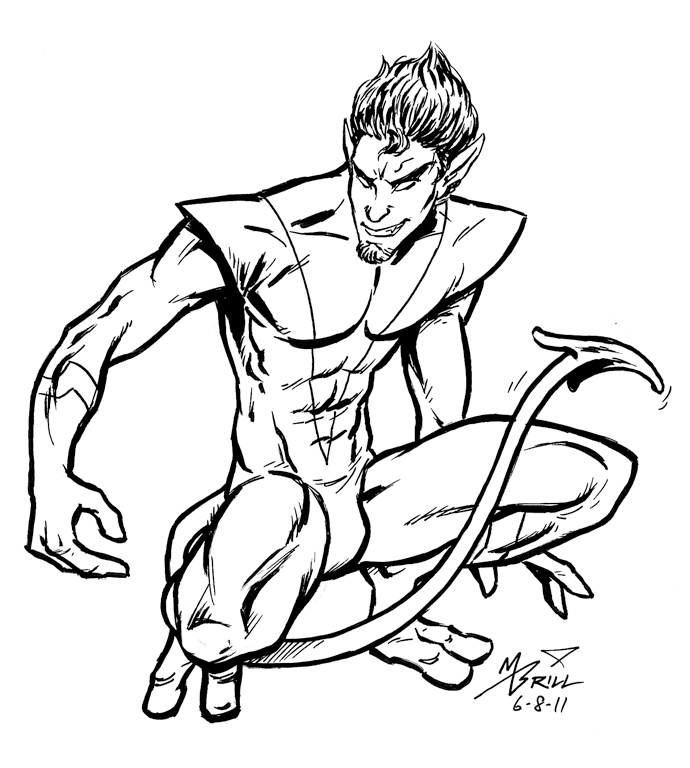 690x768 The Brillustrator Eeeek! A Nightcrawler! - Nightcrawler Drawing