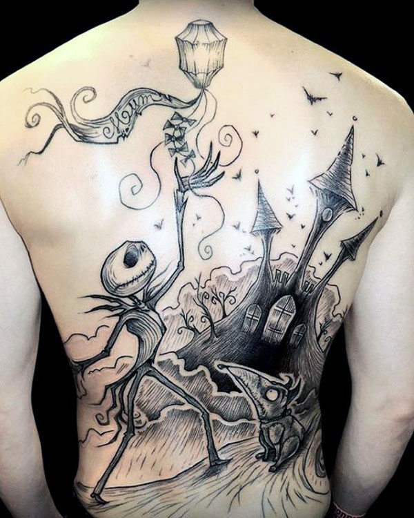 600x750 nightmare before christmas tattoos for men - Nightmare Before Christmas Drawings