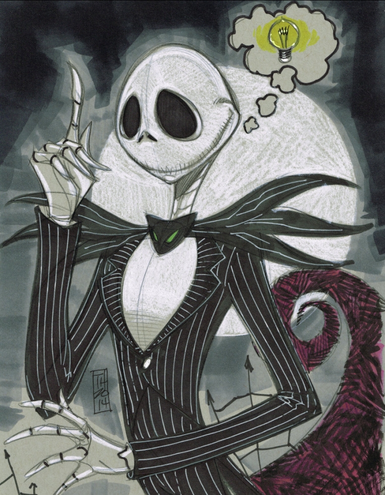 Nightmare Before Christmas Jack Drawing at PaintingValley.com | Explore ...