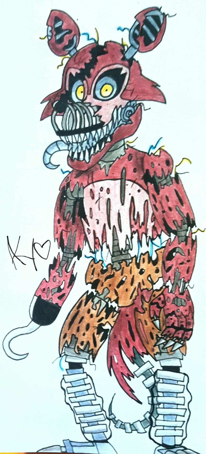 Nightmare Foxy Drawing at PaintingValley.com | Explore collection of