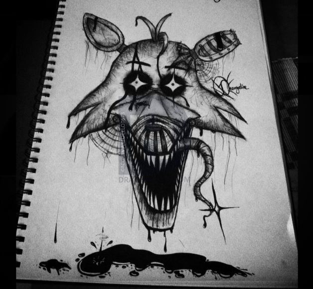 628x579 Nightmare Foxy Drawing - Nightmare Foxy Drawing