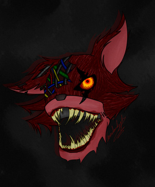 320x386 nightmarefoxy drawings on paigeeworld pictures of nightmarefoxy - Nightmare Foxy Drawing