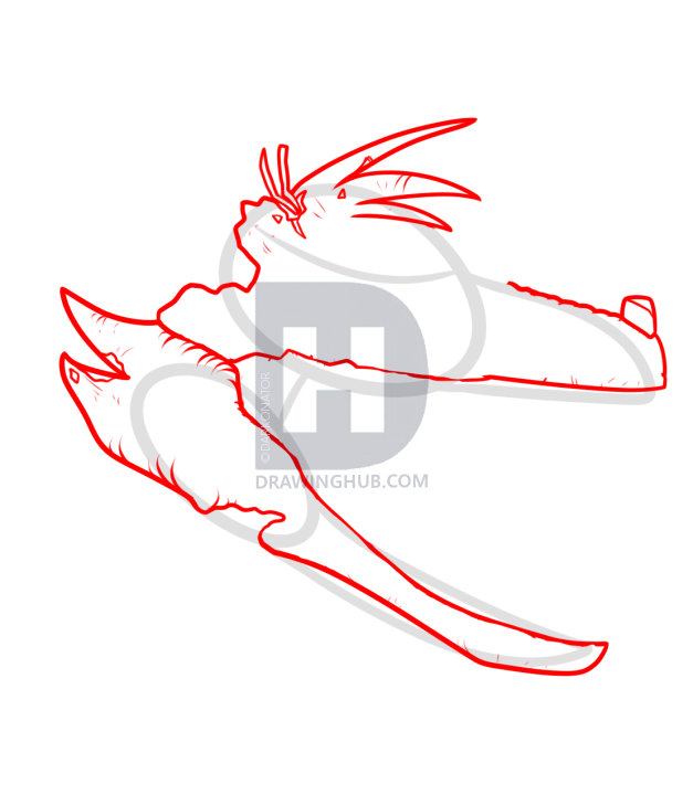 627x720 how to draw nightmare foxy, step - Nightmare Foxy Drawing