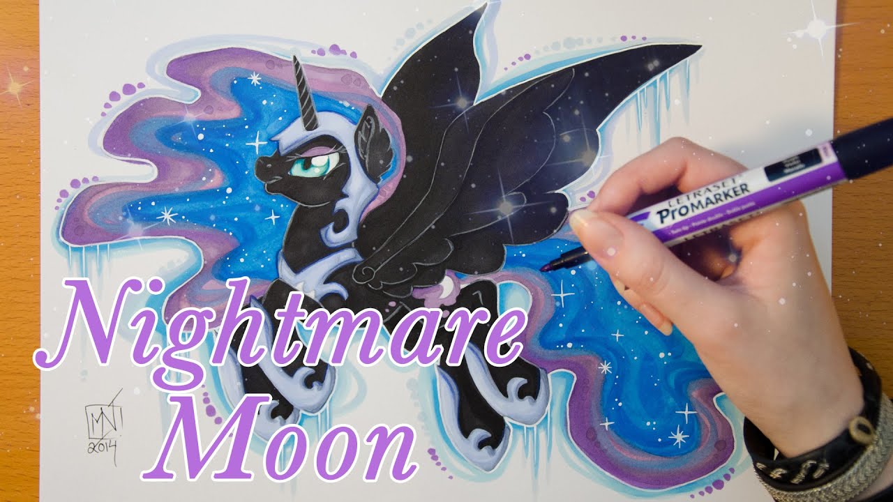 1280x720 Speed Drawing Mlp - Nightmare Moon Drawing