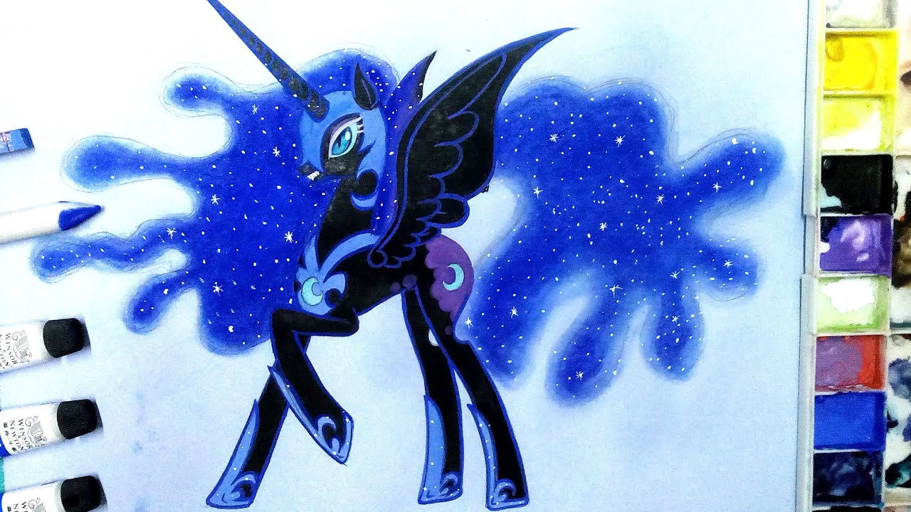 1280x720 How To Draw Nightmare Moonluna From Mlp Friendship Is Magic - Nightmare Moon Drawing