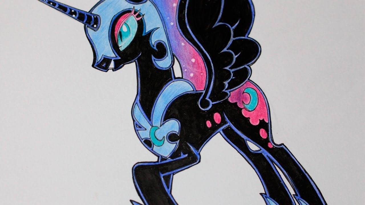 1280x720 Drawing Nightmare Moon From My Little Pony - Nightmare Moon Drawing