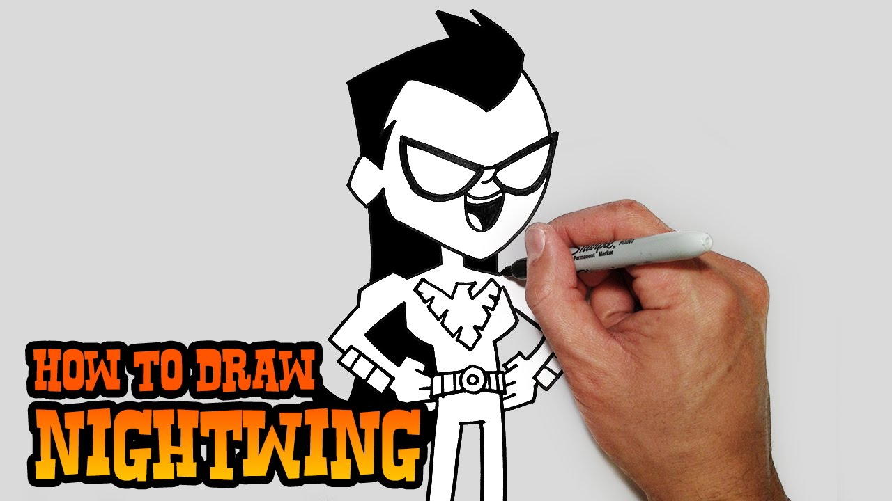 1280x720 how to draw nightwing teen titans go - Nightwing Drawing