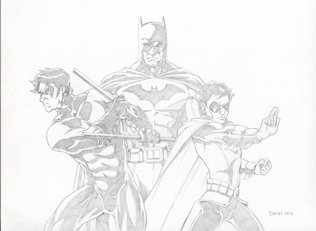 1024x748 Robin Drawing Nightwing For Free Download - Nightwing Drawing