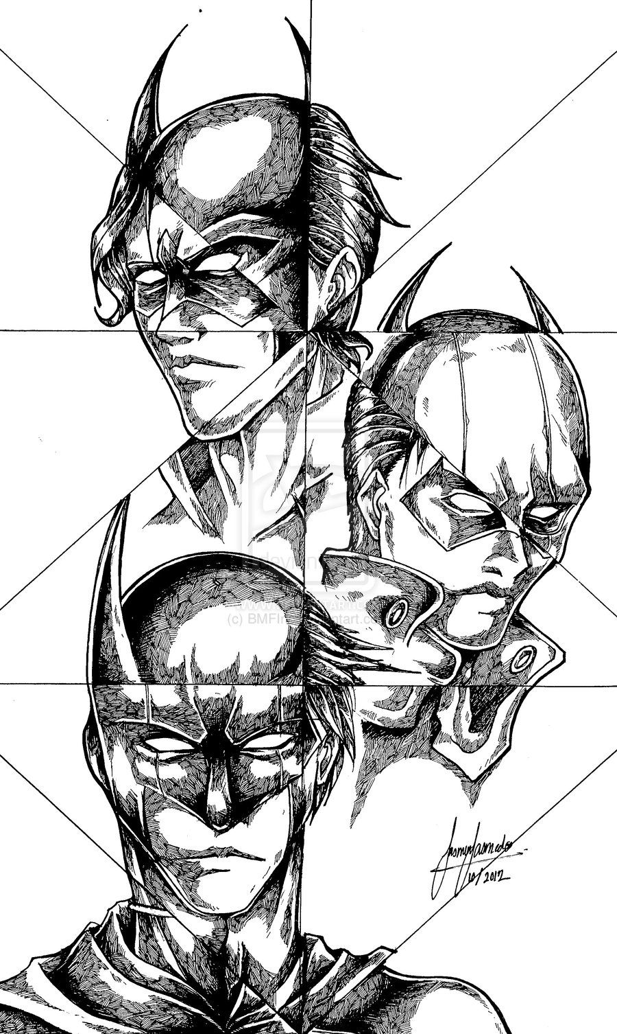 900x1506 Batman Robin Nightwing Red Hood Drawing Batman Coloring Pages - Nightwing Drawing