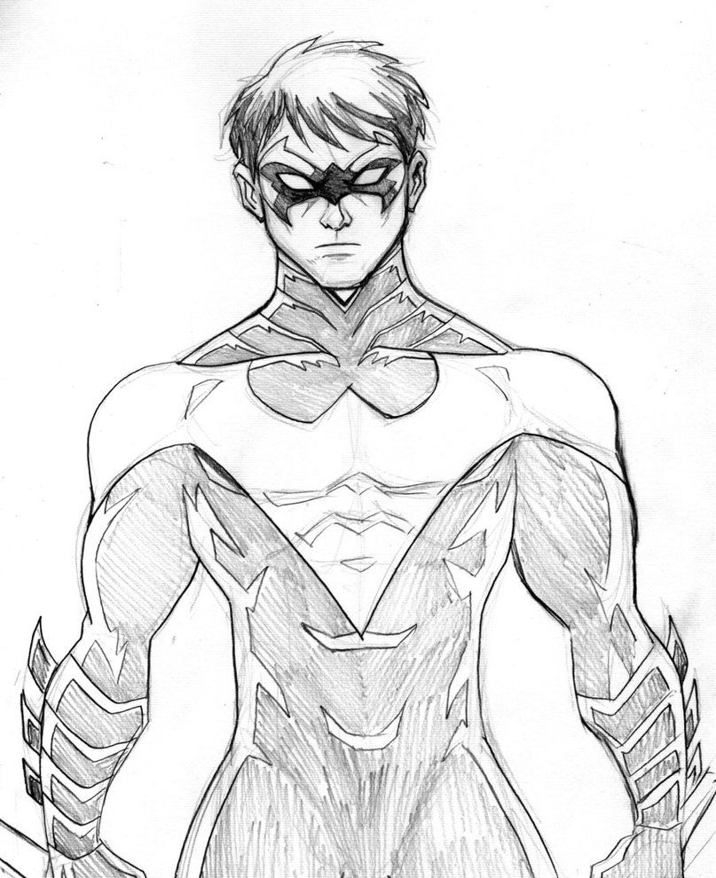 807x990 Free Printable Nightwing Coloring Pages For Kids Grayson's Room - Nightwing Drawing