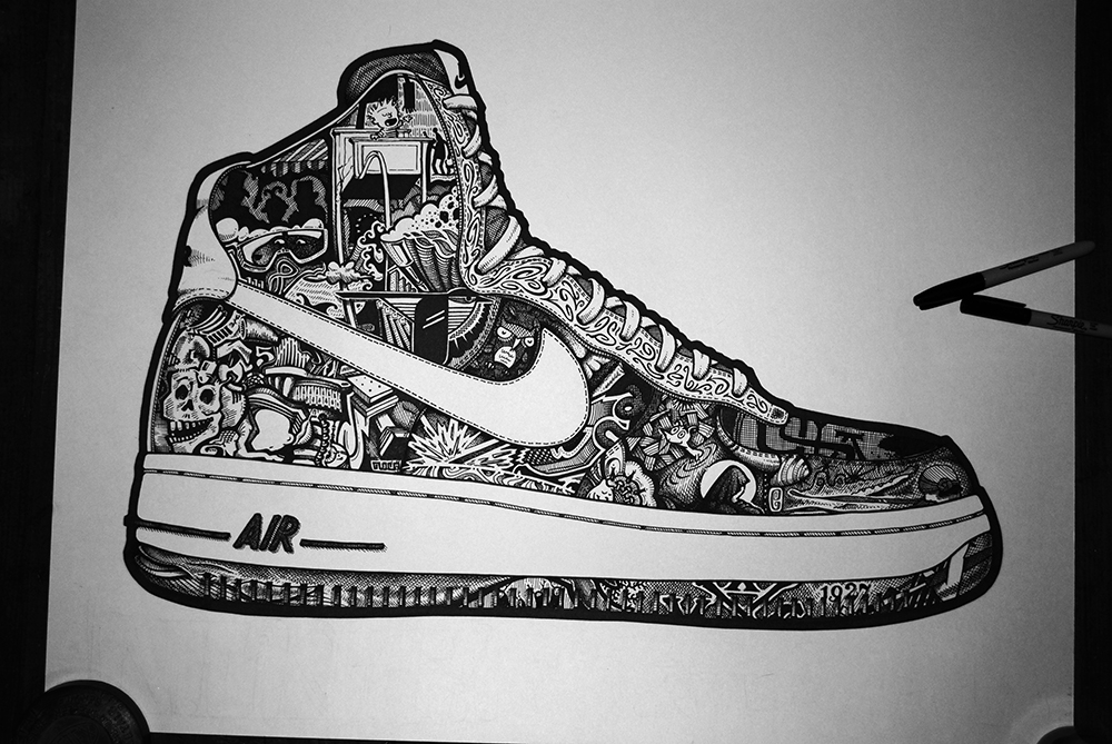 Nike Air Force 1 Drawing at Explore collection of