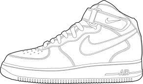 Nike Air Force 1 Drawing at PaintingValley.com | Explore collection of ...