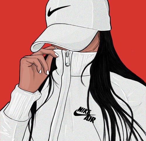 500x483 Image About Girl In Nike - Nike Drawing