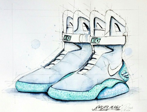 500x382 nike air mag drawing uploaded - Nike Drawing
