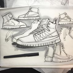 Nike High Tops Drawing at PaintingValley.com | Explore collection of ...