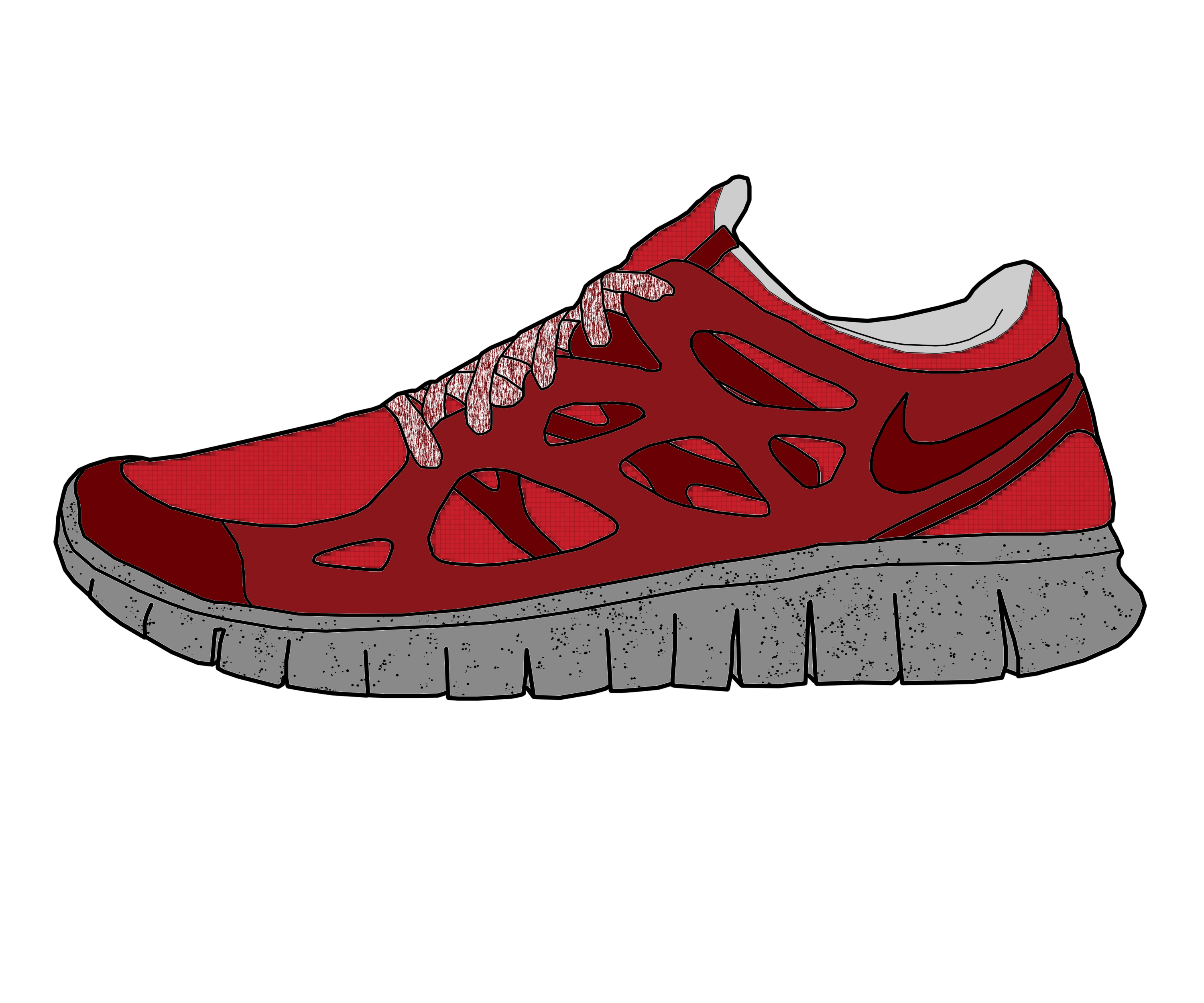 3000x2500 Nike Roshe Run Drawing - Nike Roshe Run Drawing