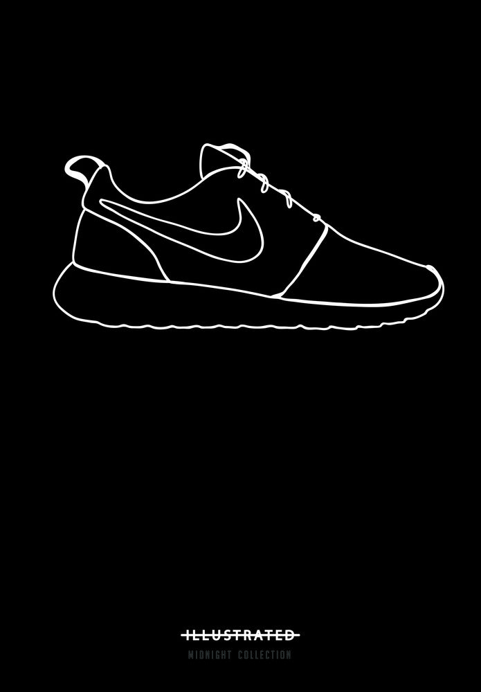 695x1000 nike roshe run, midnight collection art in nike roshe - Nike Roshe Run Drawing
