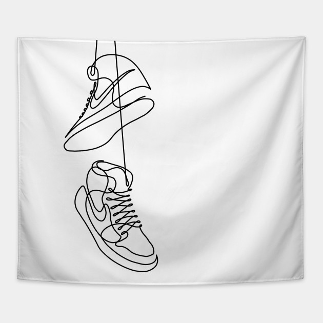 630x630 nike sneakers drawing in one line - Nike Shoe Drawing