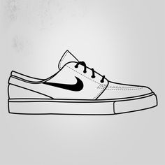 236x236 Nike Shoe Line Drawing - Nike Shoes Drawing