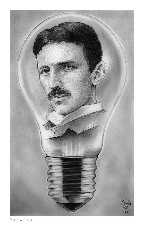 575x900 nikola tesla drawing - Nikola Tesla Drawing