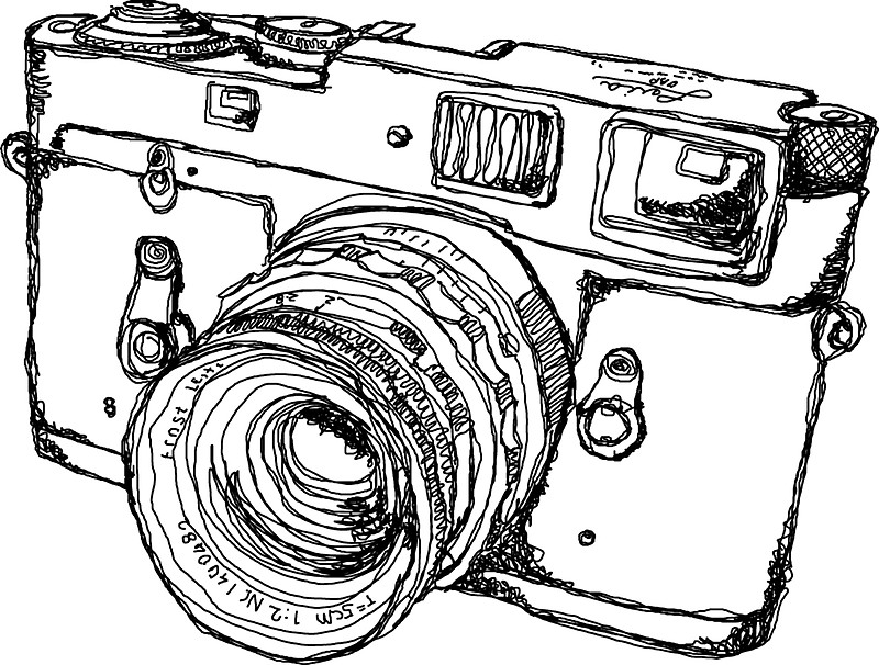 800x606 camera drawing for free download - Nikon Camera Drawing