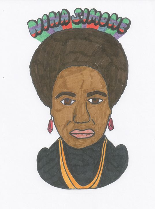 537x720 Nina Simone - Nina Simone Drawing