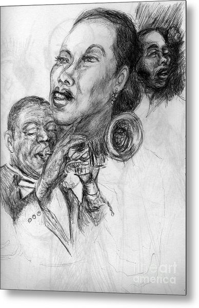 388x600 Pencil Study For Satchmo Lady Day And Nina Simone Drawing - Nina Simone Drawing