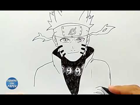 480x360 how to draw naruto nine tails chakra mode kyubi mode cartoon - Nine Drawing