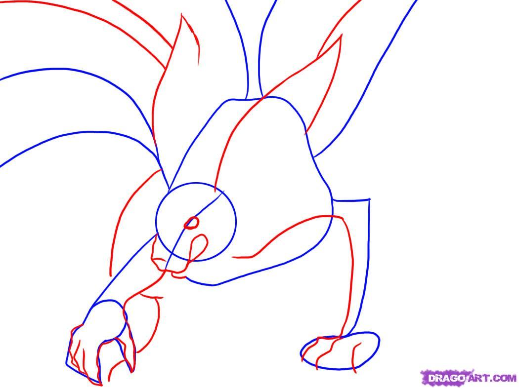 1050x788 How To Draw Nine Tailed Fox, Step - Nine Drawing