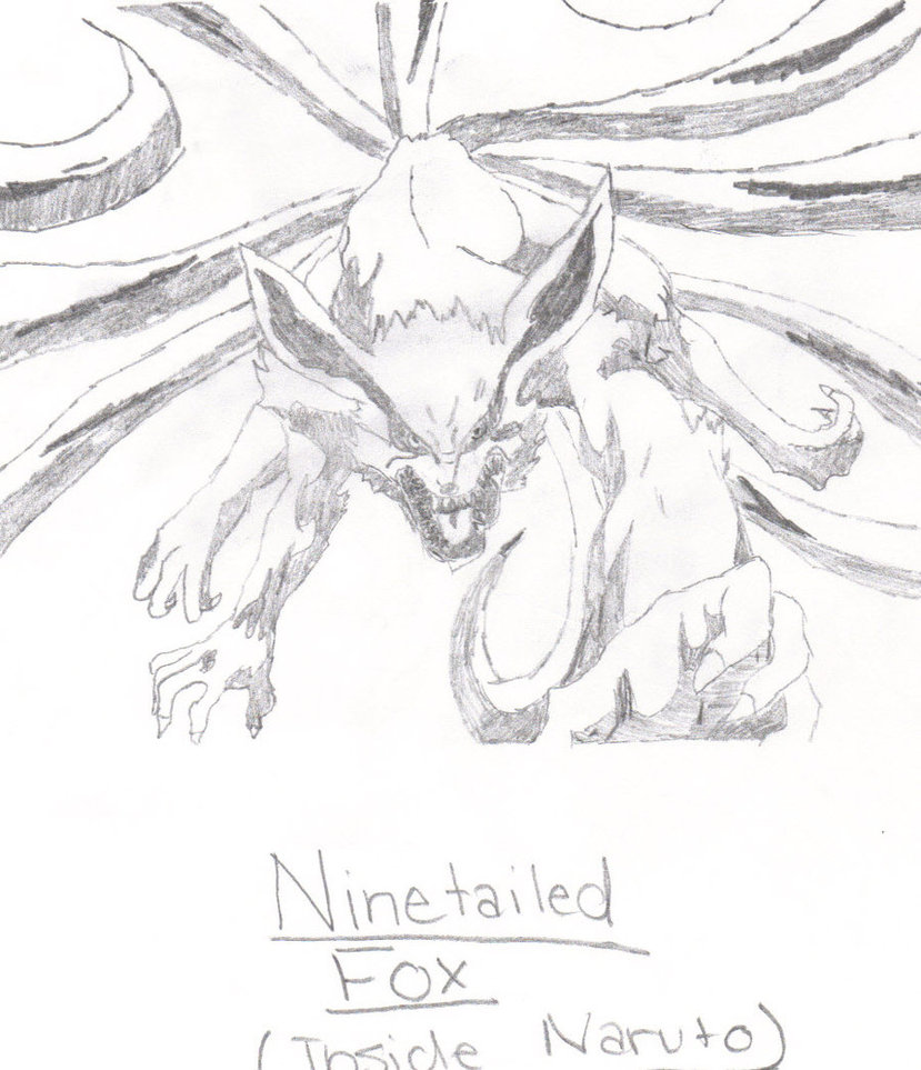 How To Draw The Tailed Fox - Nine Tailed Fox Drawing. 