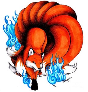289x300 kitsune bi drawing - Nine Tailed Fox Drawing