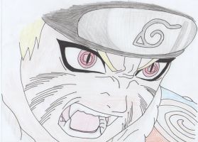 279x200 Naruto Shippuden Nine Tailed Fox Mode Drawing - Nine Tailed Fox Drawing