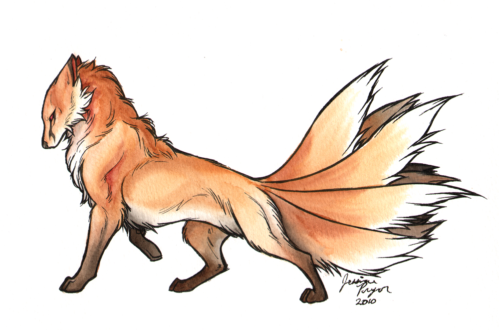 1000x661 The Nine Tailed Fox Spirit - Nine Tailed Fox Drawing
