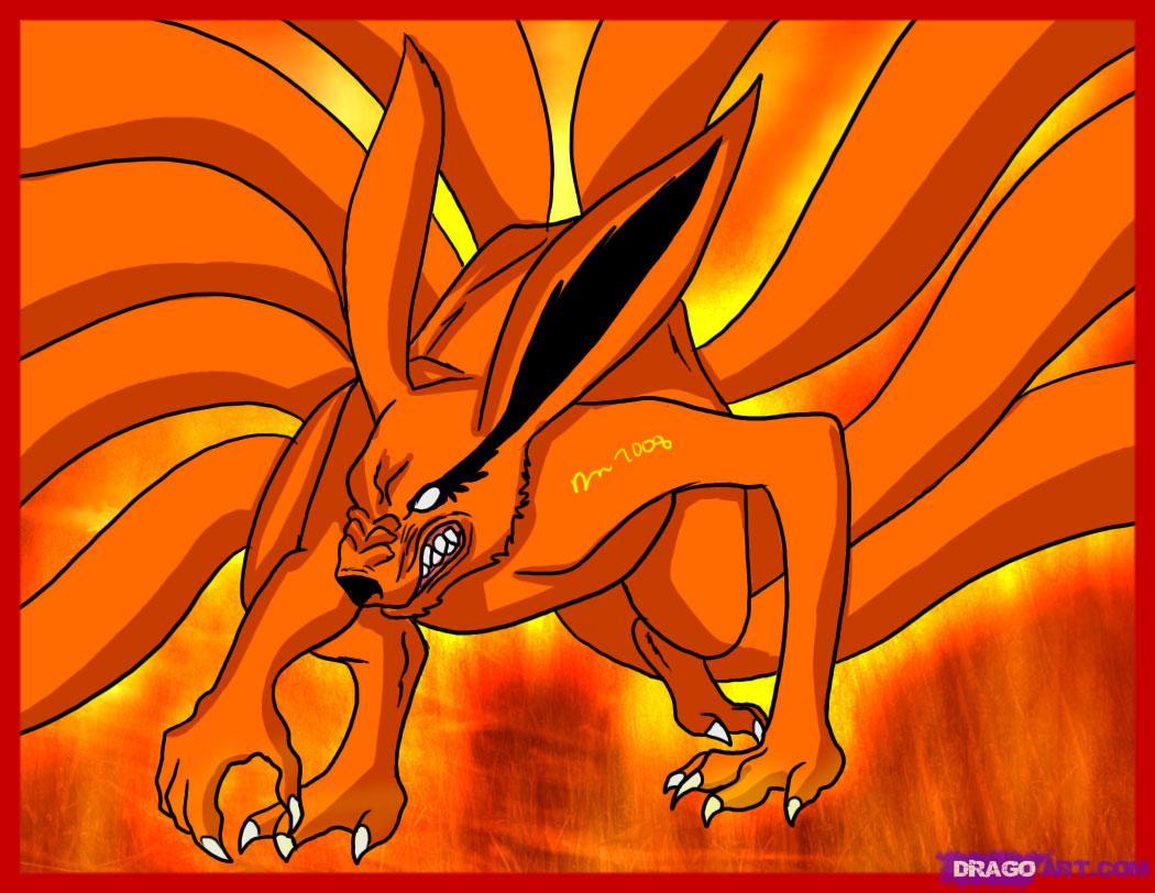 1050x812 How To Draw Nine Tailed Fox, Step - Nine Tails Drawing