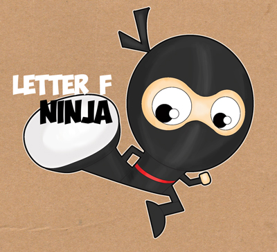 400x364 How To Draw Cartoon Ninjas With The Letter F - Ninja Cartoon Drawing