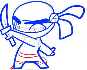 302x241 how to draw how to draw a ninja for kids - Ninja Cartoon Drawing