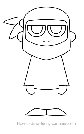 280x445 ninja drawing - Ninja Cartoon Drawing