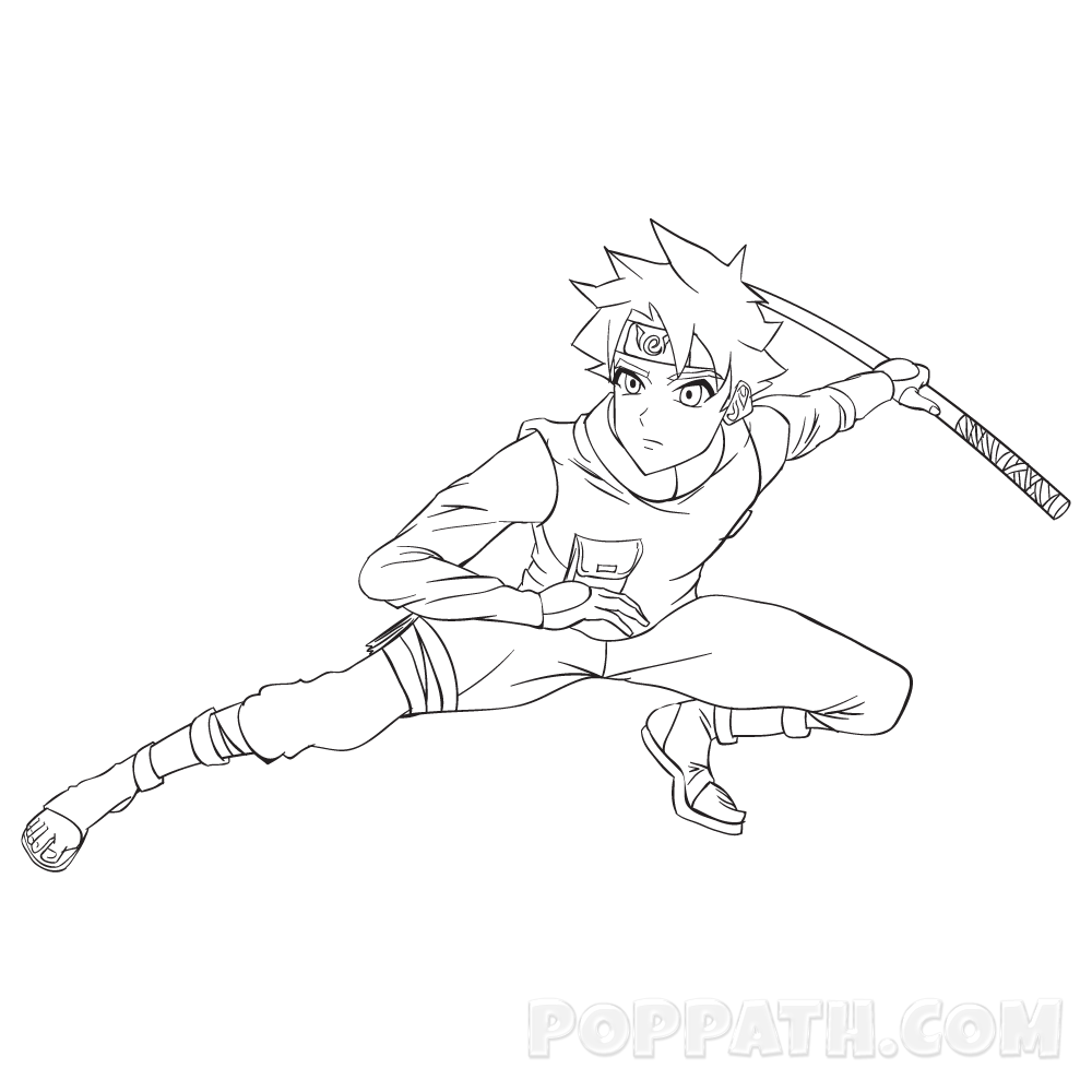 1000x1000 how to draw a ninja pop path - Ninja Drawing