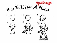 236x177 how to draw cartoon ninja boy east step - Ninja Drawing Easy