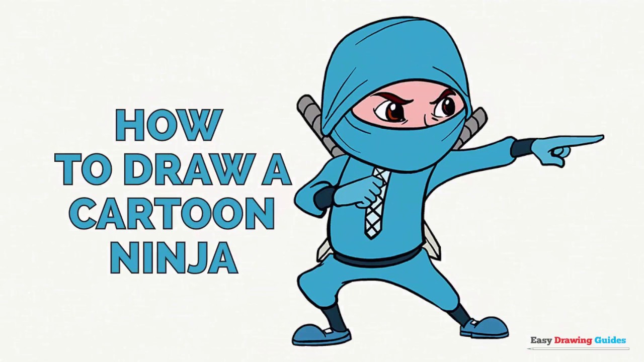 1280x720 how to draw a cartoon ninja in a few easy steps drawing tutorial - Ninja Drawing Easy