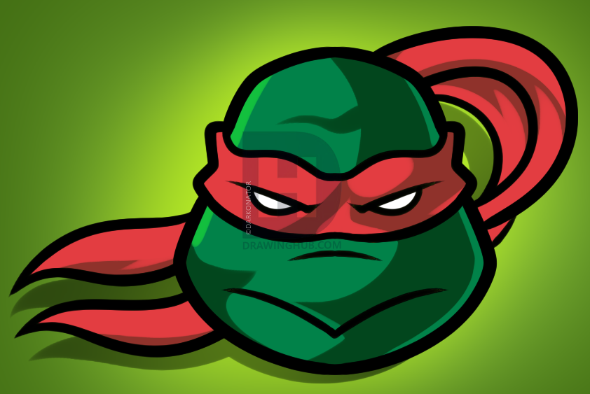 842x563 How To Draw A Ninja Turtle Easy, Step - Ninja Drawing Easy