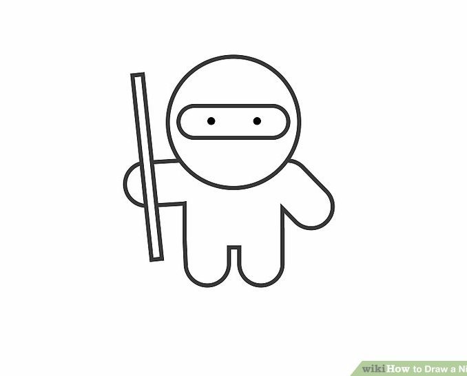 678x546 Collection Of 'ninja Drawing For Kids' Download More Than - Ninja Drawing For Kids