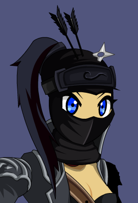 277x407 female undead ninja mask - Ninja Mask Drawing