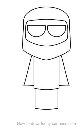 280x445 Ninja Drawing - Ninja Mask Drawing