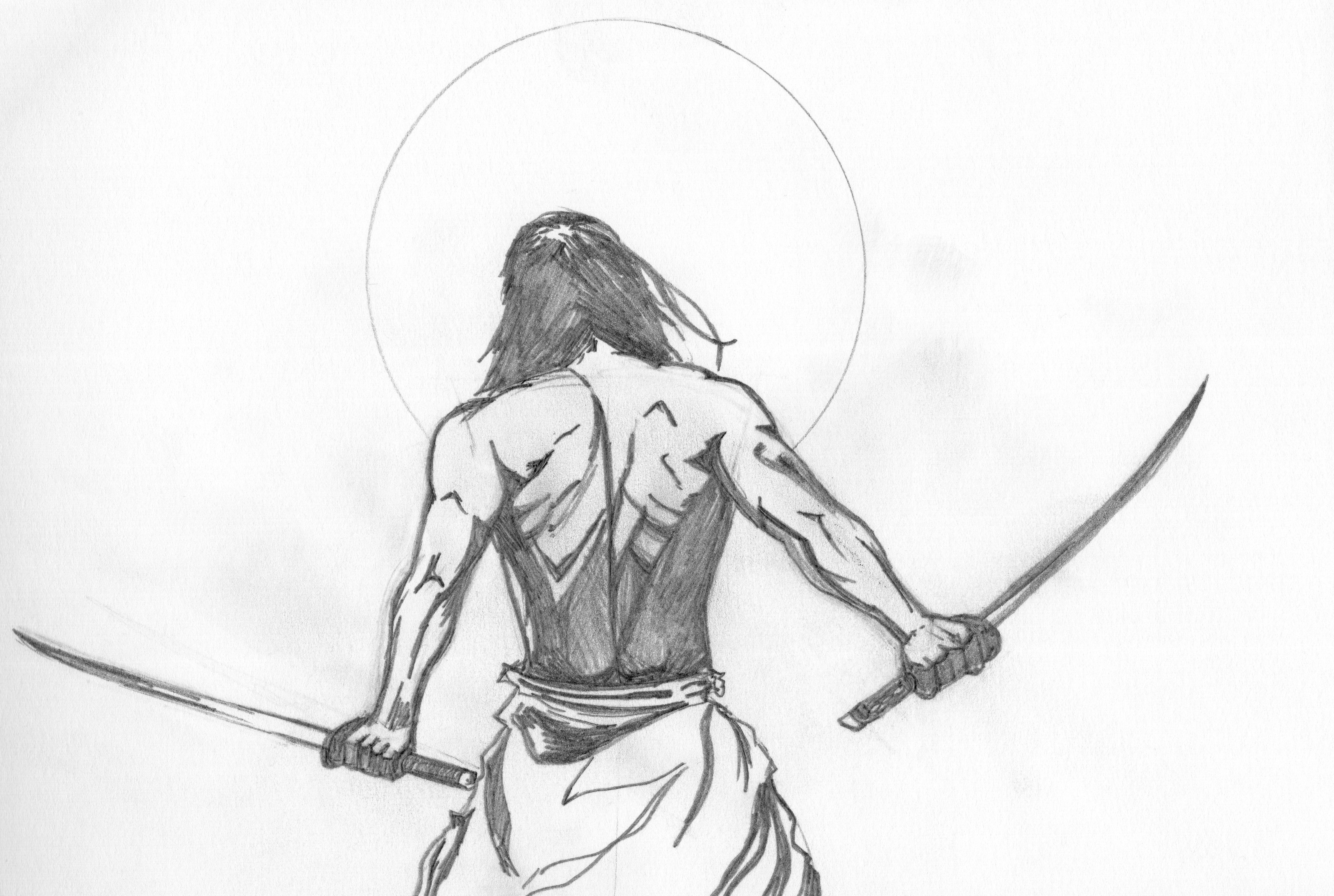 4809x3230 Ninja Pencil Drawing Art Design Pencil Drawings, Drawings - Ninja Pencil Drawing